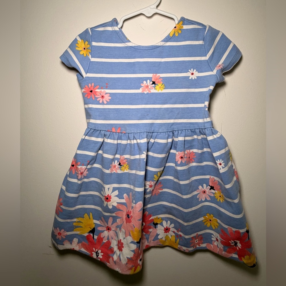 Gymboree Blue Floral Striped Dress